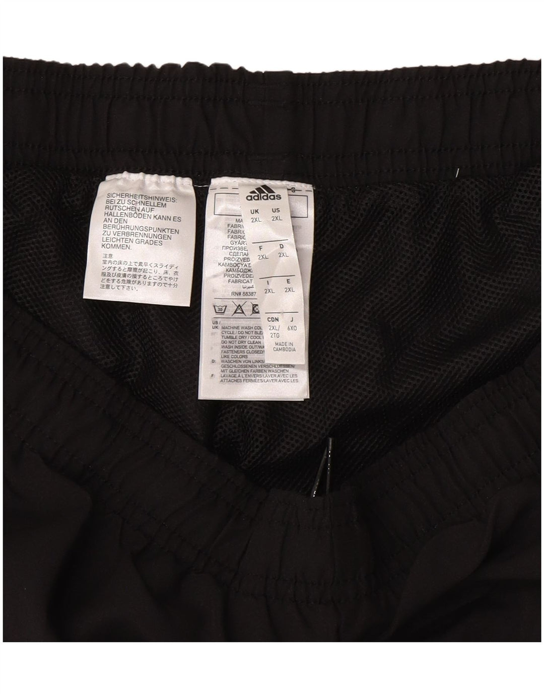 Męskie spodnie dresowe Adidas 2XL, czarny poliester