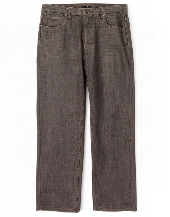 Męskie proste dżinsy Massimo Dutti EU 44 Large W34 L29 Szara bawełna