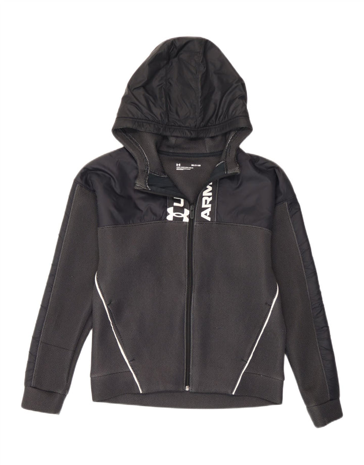 Męski sweter z kapturem i grafiką Under Armour, mały, czarny, w kropki, poliester