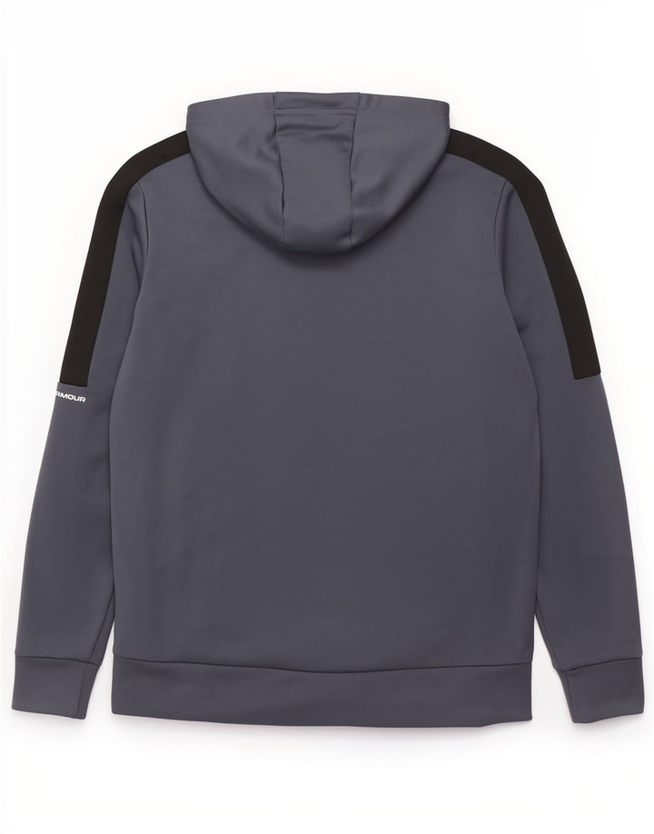 Męski sweter z kapturem i zamkiem Under Armour, mały, niebieski, poliestrowy