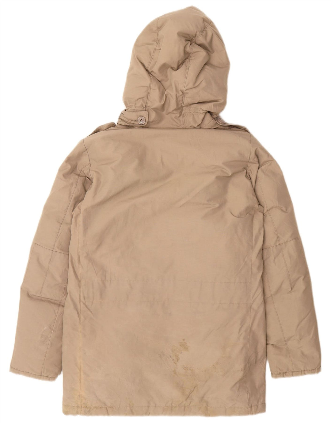 Wyściełana kurtka chłopięca z kapturem Woolrich 9-10 lat, szary nylon