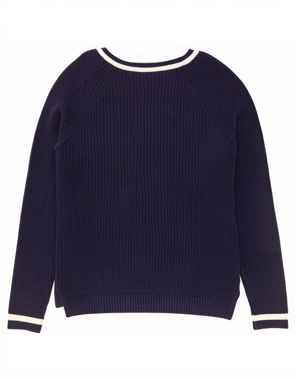 Sweter damski Gap z dekoltem w kształcie litery V, UK 10, mały, granatowy