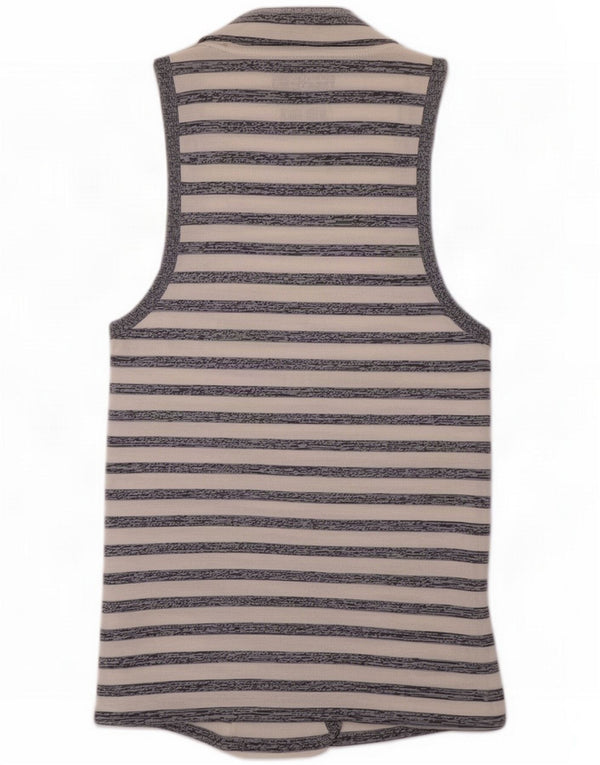 Damski sweter rozpinany Fat Face UK 12 Medium White Stripes Cotton