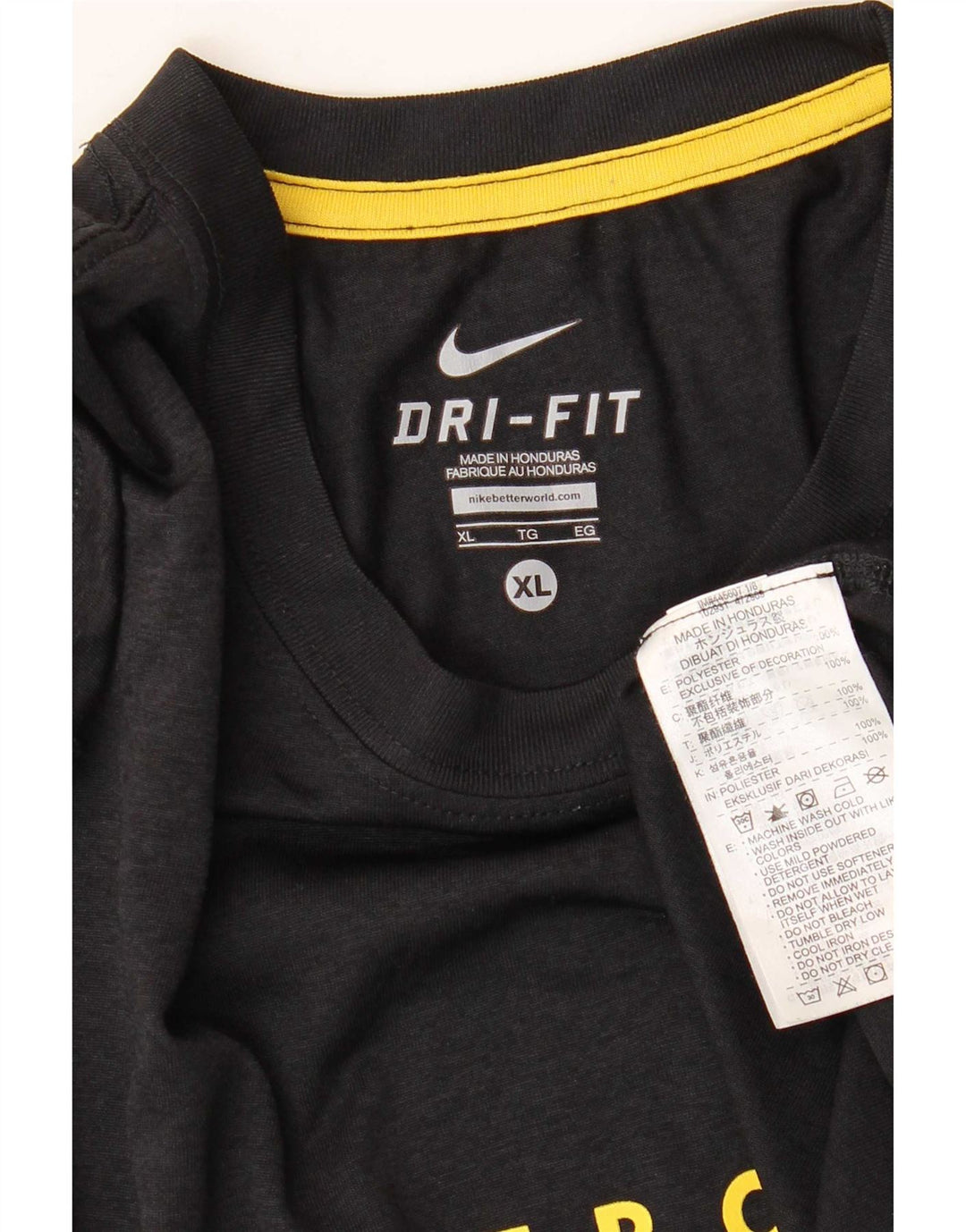 Męski T-shirt z grafiką Nike Dri Fit, XL, czarny, poliester