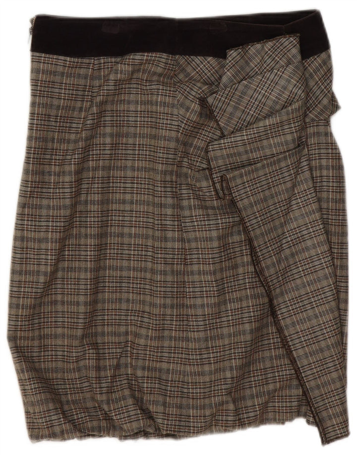 Spódnica damska Max & Co. Mini UK 8 Small W28 Brązowa kratka