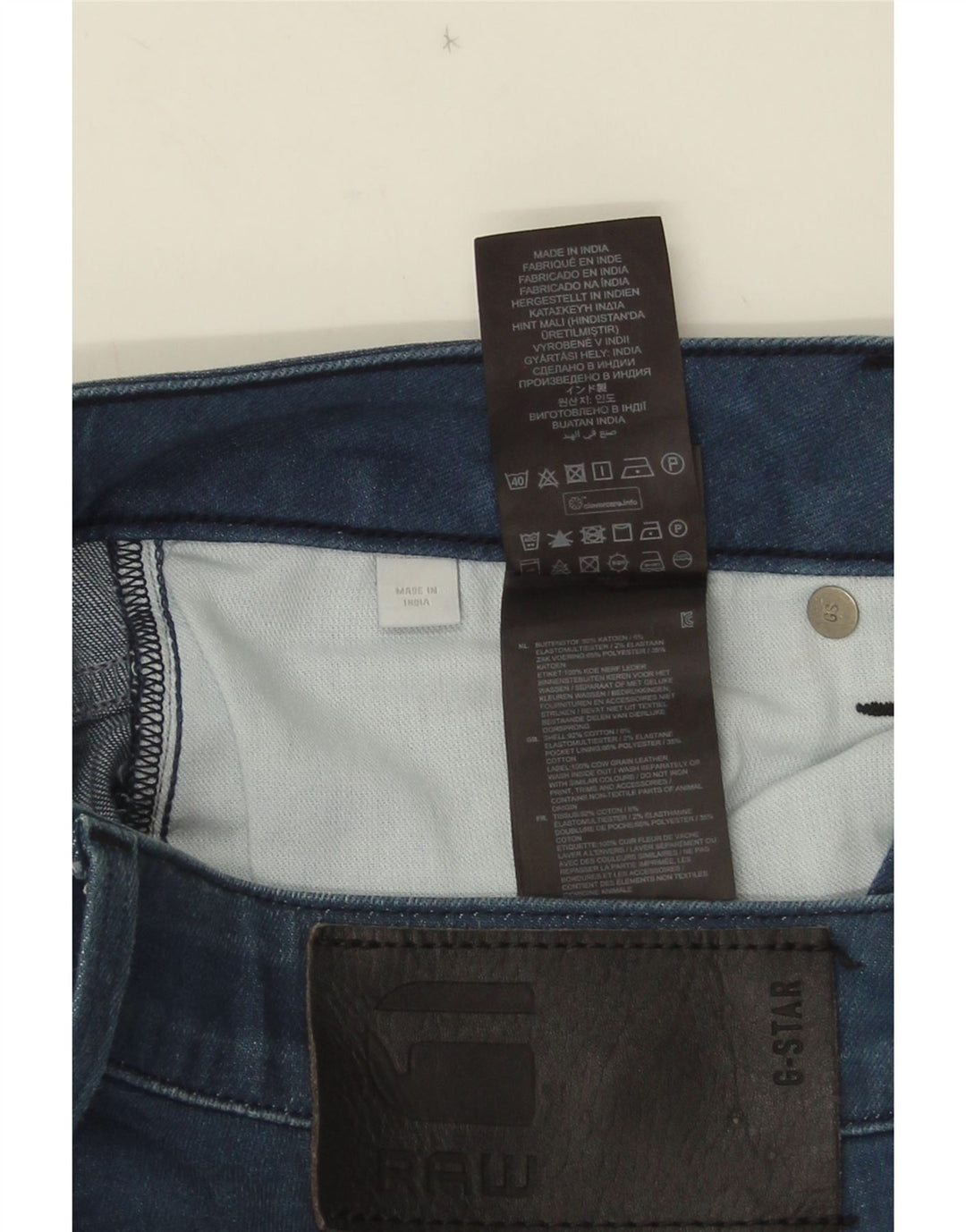 G-Star Męskie 3301 Slim Jeans W30 L32 Niebieska bawełna