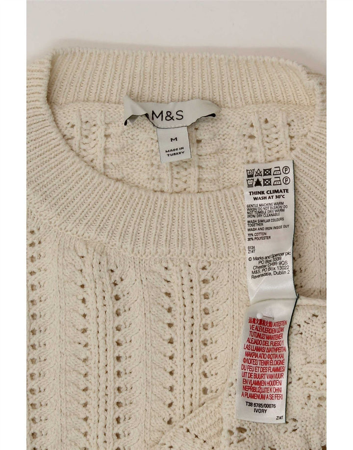 Marks & Spencer Damski sweter z okrągłym dekoltem UK 14 Medium Be