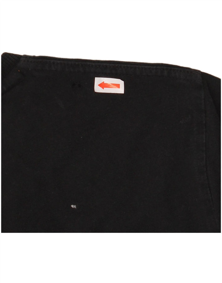 SUPERDRY Męski T-shirt Top Średni Czarny Bawełniany