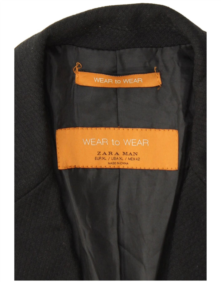 Zara Męska marynarka zapinana na 2 guziki UK 42 XL Czarna