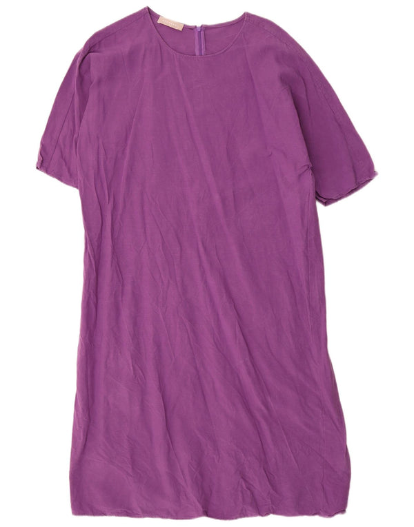 Damska sukienka oversize Stefanel Maxi UK 14 Średni fioletowy Lyocell