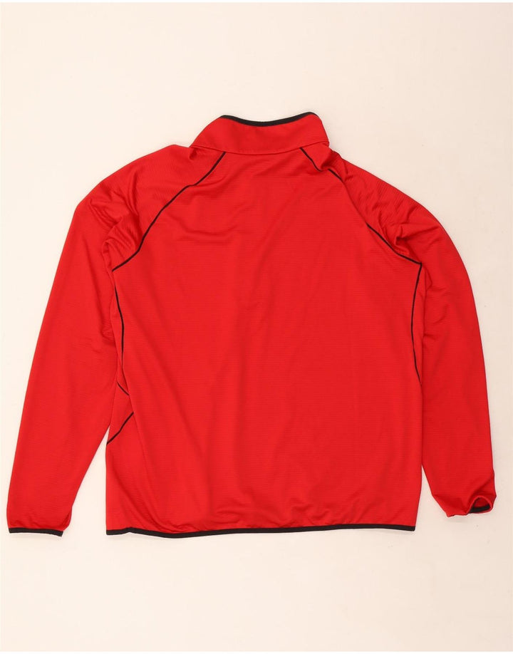 Męski sweter polarowy Columbia z zamkiem błyskawicznym 2XL, poliester w czerwone paski