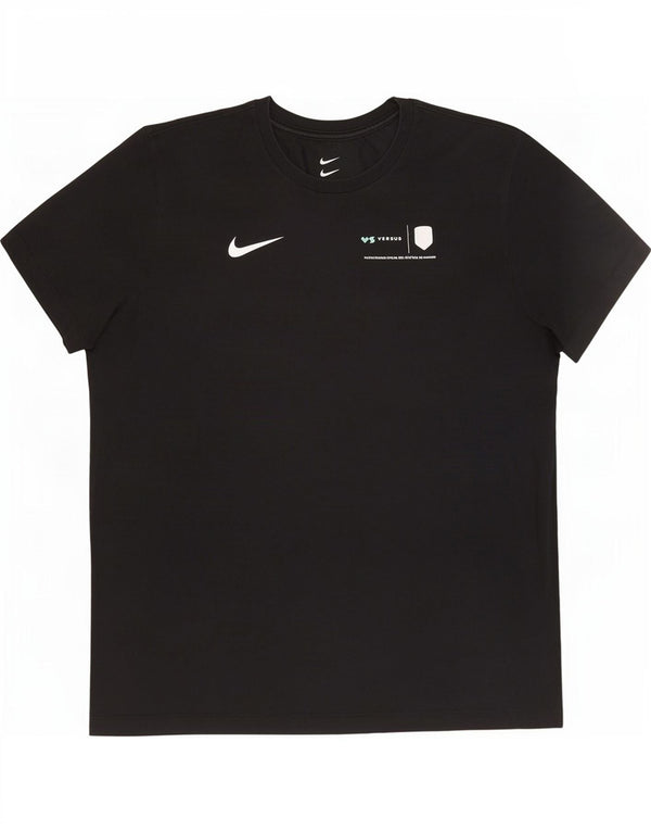 Męski T-shirt Nike Dri Fit z grafiką, góra XL, czarna, bawełniana