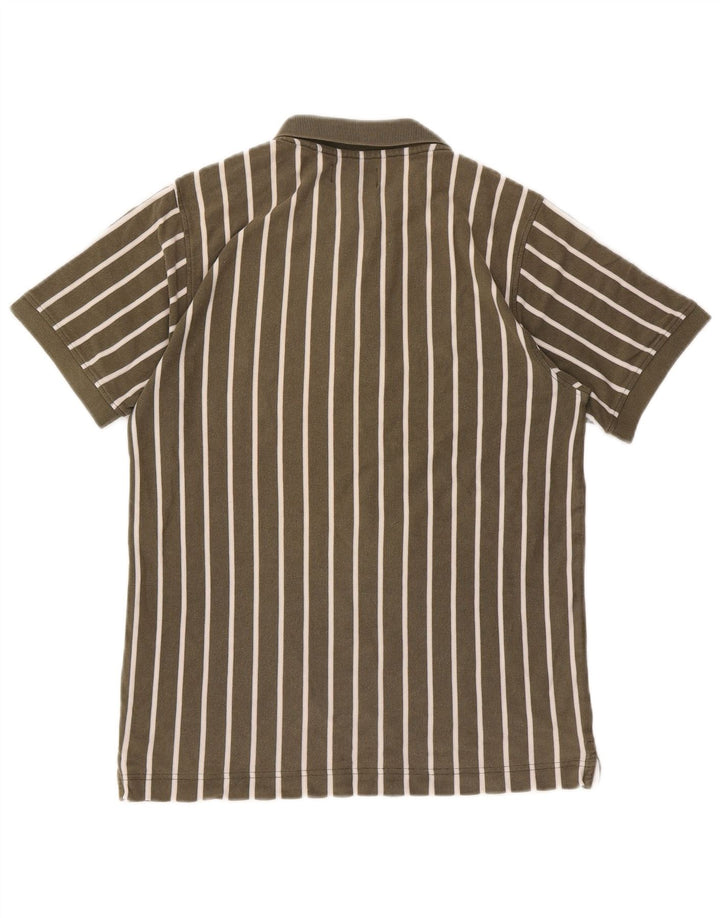 Męska koszulka polo Kappa, bawełniana w paski w kolorze khaki