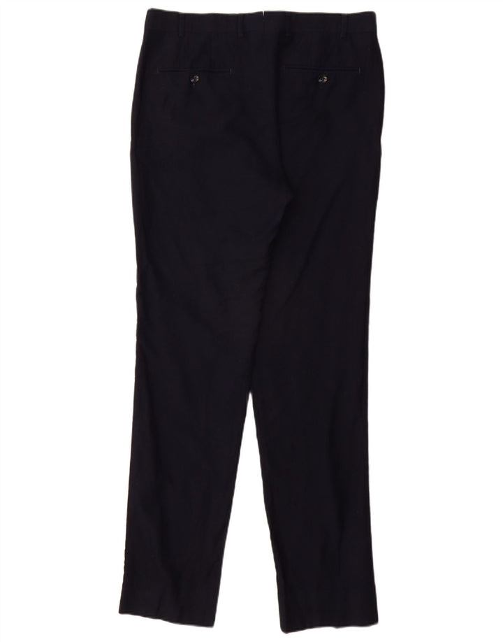 Męskie proste spodnie garniturowe MASSIMO DUTTI EU 40 Medium W31 L32 Granatowe