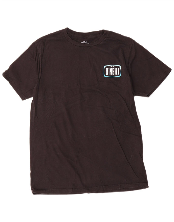 Męski T-shirt z grafiką O'Neill o nowoczesnym kroju, średni czarny, bawełniany