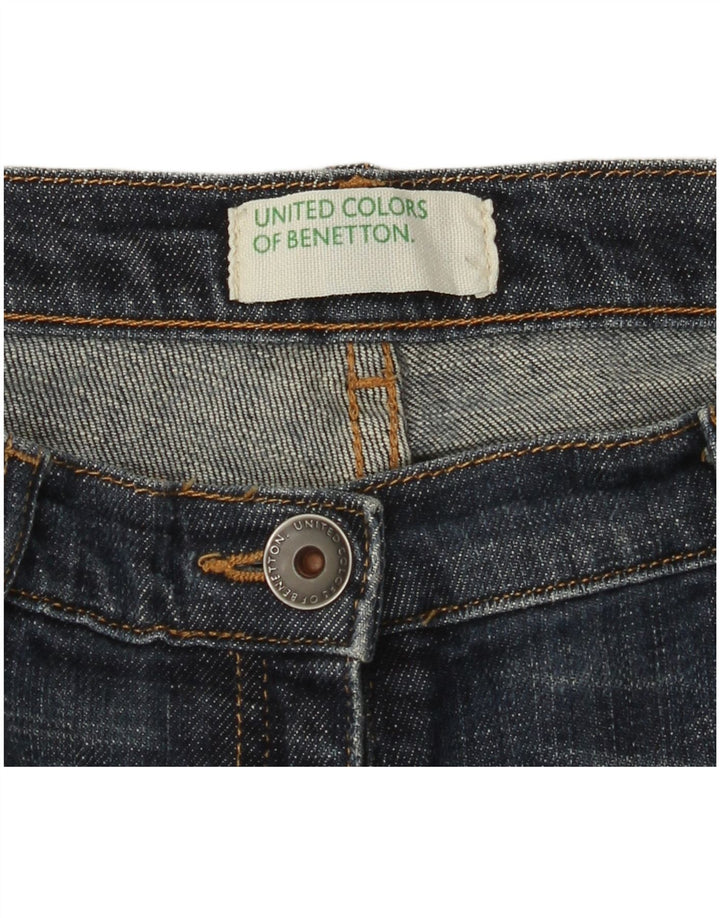 Damskie jeansy Capri BENETTON W28 L21 niebieskie