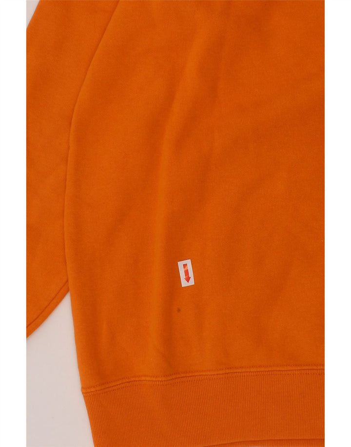 CHAMPION Boys Authentic Hoodie Jumper 9-10 Years Medium Orange Colourblock Vintage Champion and Second-Hand Champion from Messina Hembry 