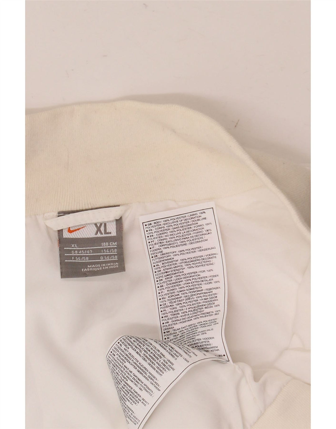 Męska kurtka dresowa Nike Inter Milan UK 45/47 XL Off White Polyester