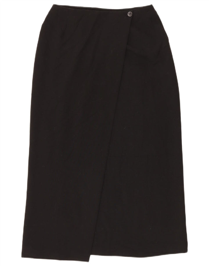 Marks & Spencer Damska spódnica kopertowa UK 12 Medium W28 Czarny poliester