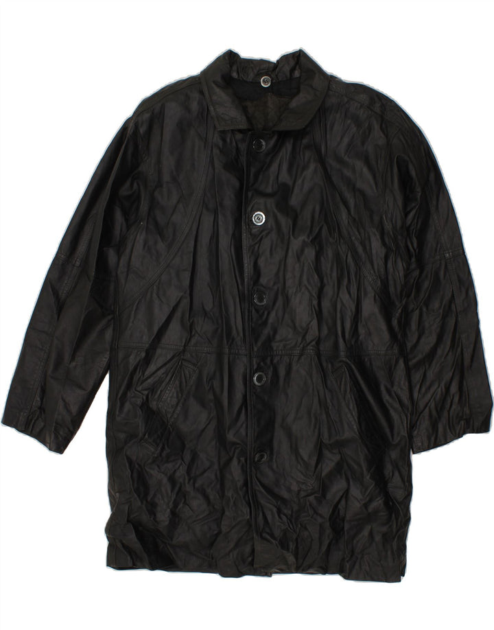 VINTAGE Mens Overcoat UK 40 Large Black Vintage Vintage and Second-Hand Vintage from Messina Hembry 