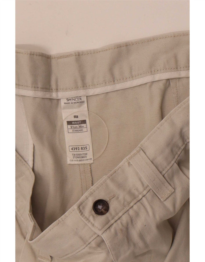 Męskie spodenki Chino Marks & Spencer W36, duże, złamanej bieli, bawełniane