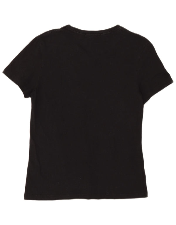 Damska koszulka graficzna Calvin Klein Jeans Top UK 14, duża, czarna bawełna