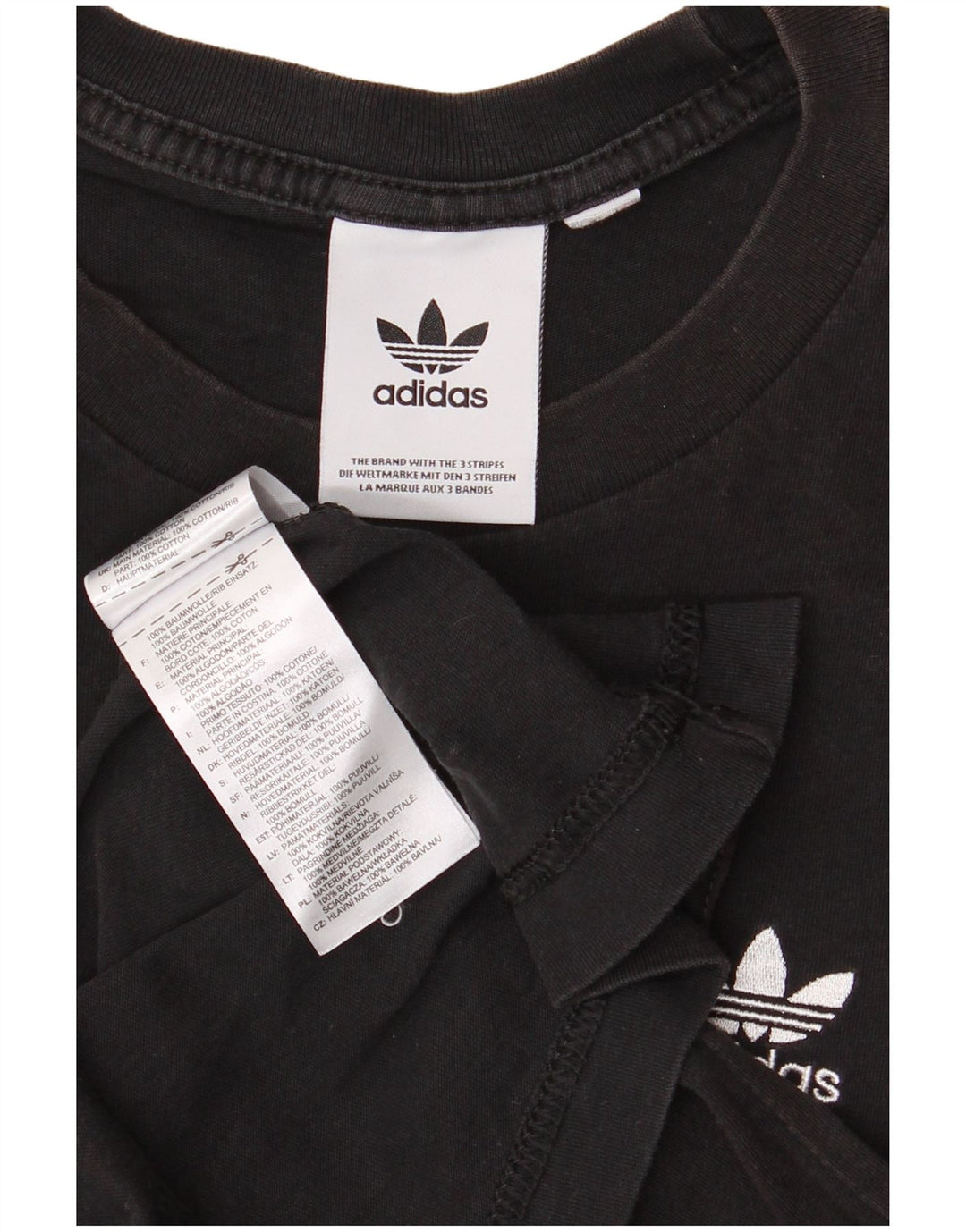 T-shirt męski ADIDAS, mały, czarny, bawełniany