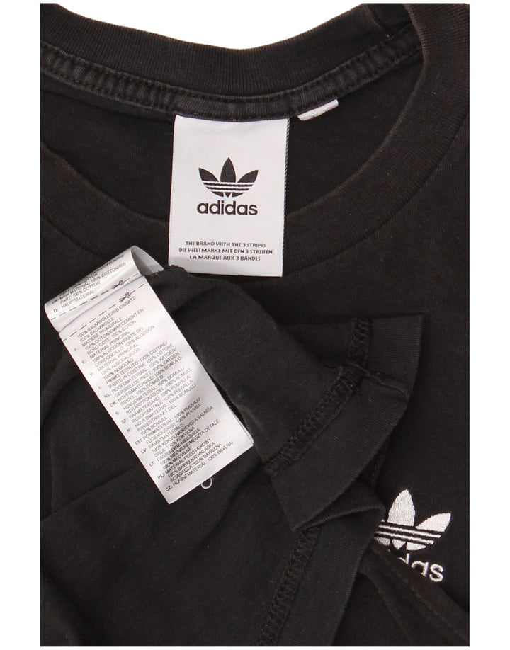 T-shirt męski ADIDAS, mały, czarny, bawełniany