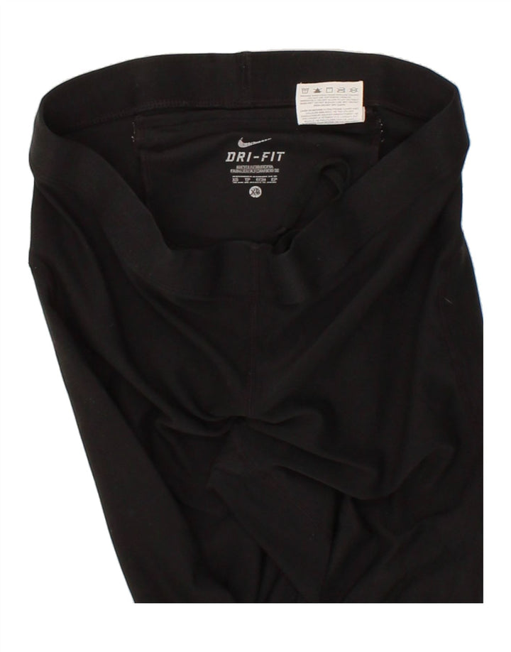 NIKE Womens Dri Fit Capri Leggings UK 6 XS Black Polyester Vintage Nike and Second-Hand Nike from Messina Hembry 