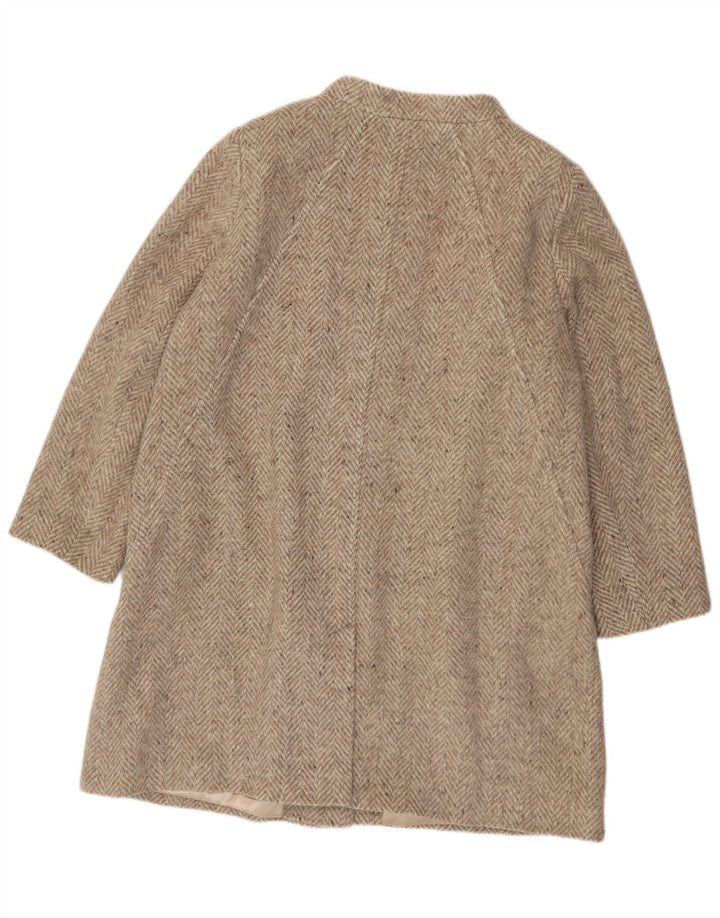 JACQUES VERT Płaszcz damski UK 20 XL Szara wełna w jodełkę