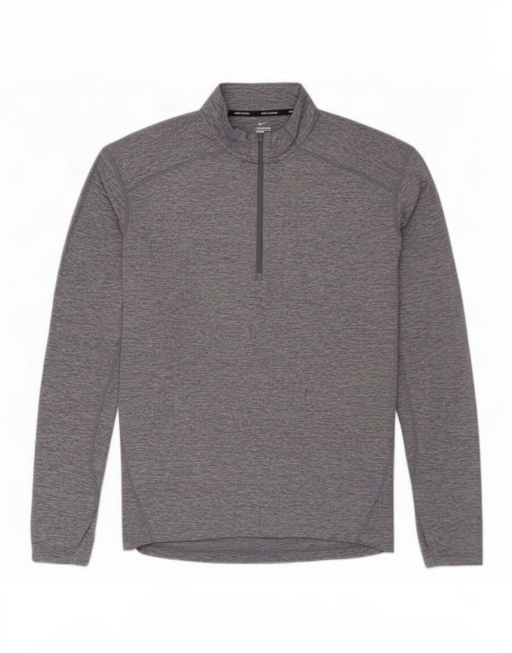 Męski dres Nike Dri Fit z zamkiem błyskawicznym, mały, szary