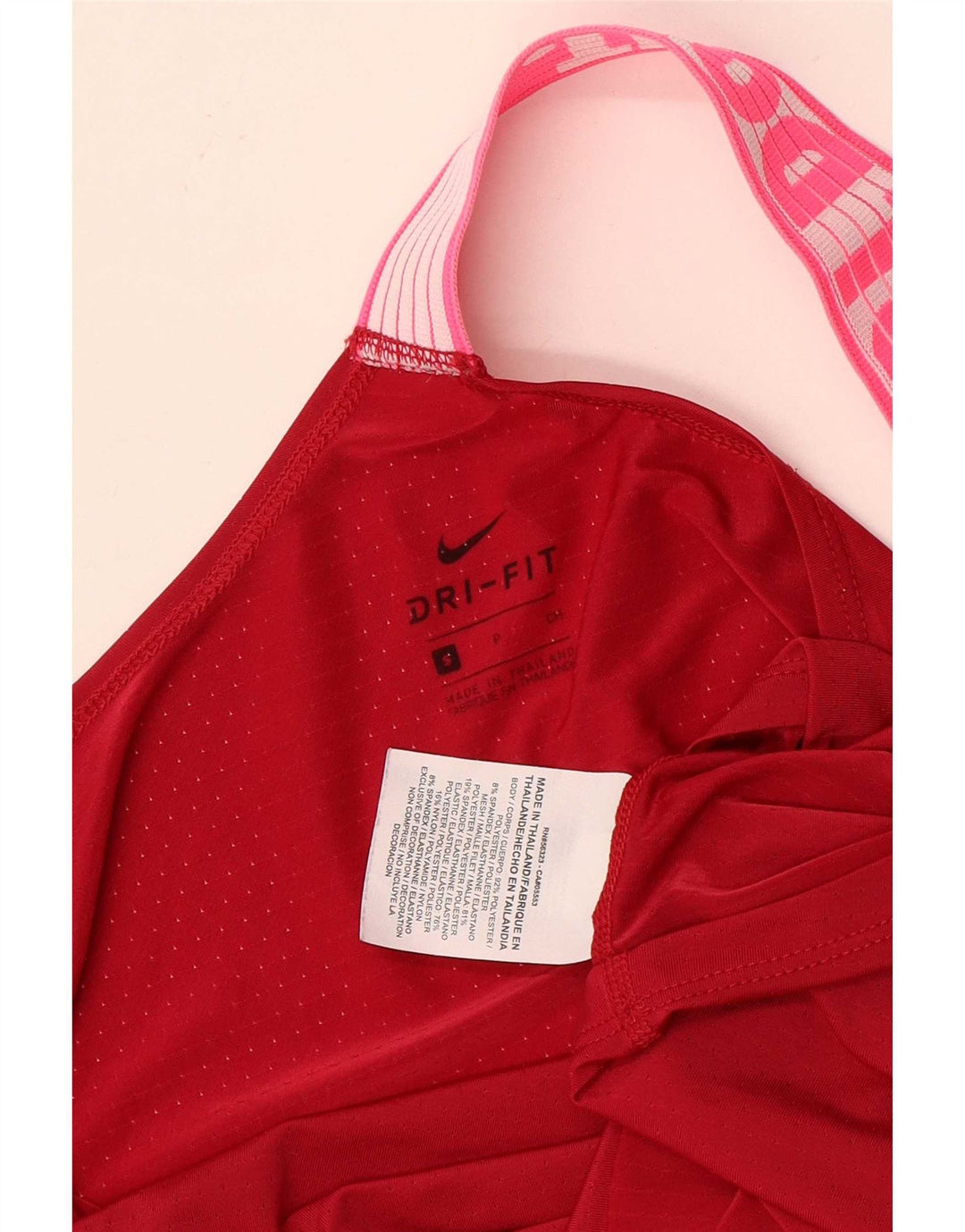 Damska kamizelka z grafiką Nike Top UK 10, mały, czerwony poliester z blokami kolorów