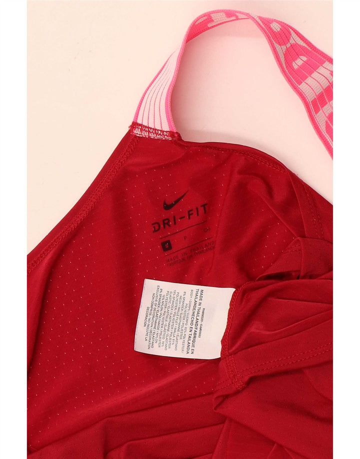 Damska kamizelka z grafiką Nike Top UK 10, mały, czerwony poliester z blokami kolorów