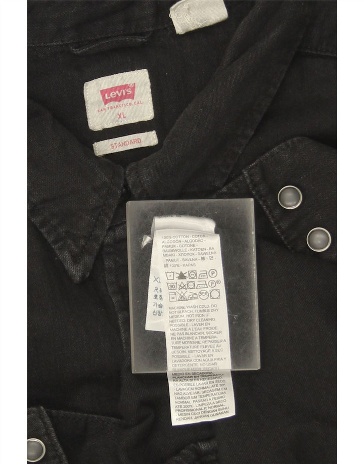 Koszula męska Levi's Standard Denim XL, czarna, bawełniana