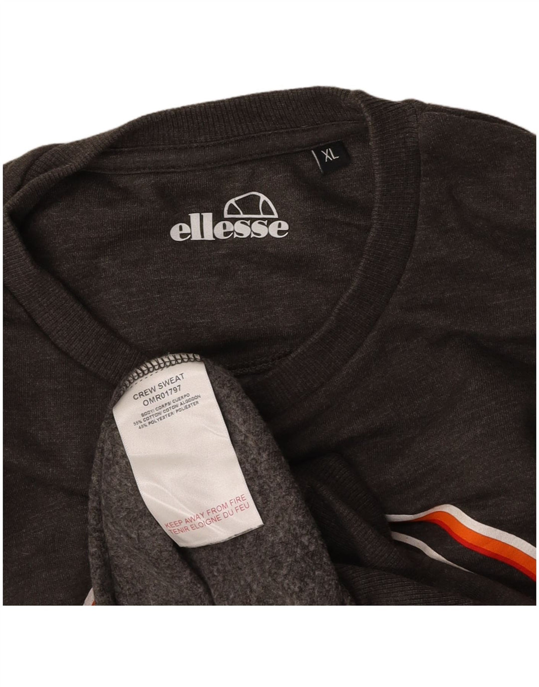 Męska bluza z grafiką ELLESSE XL, szara, bawełniana