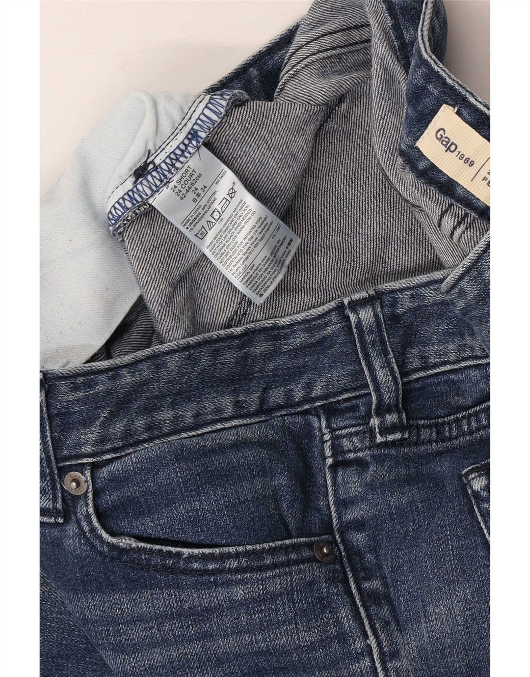 Damskie spodenki jeansowe Gap XS W24, niebieskie, bawełniane