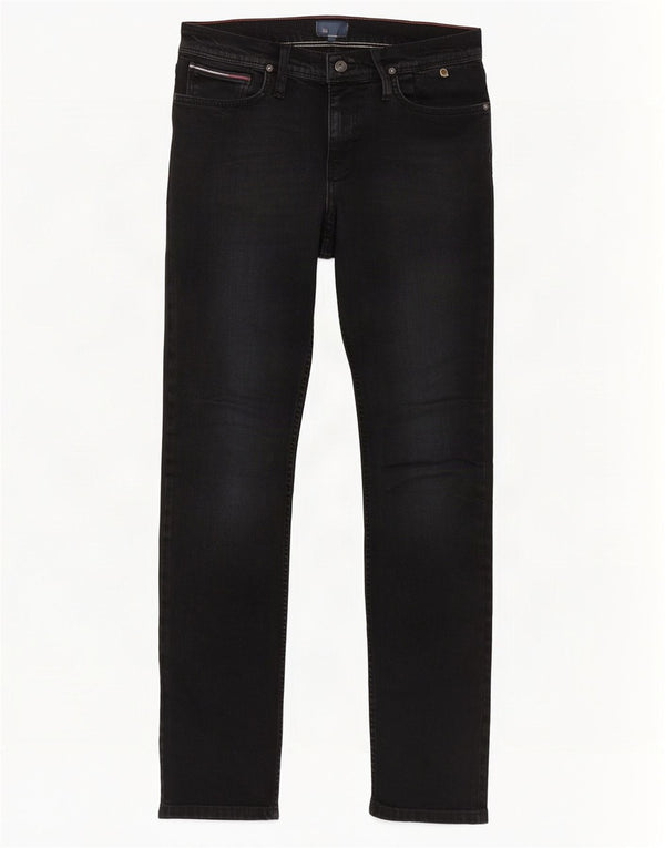 Damskie jeansy slim fit Tommy Hilfiger W30 L34 Czarna bawełna