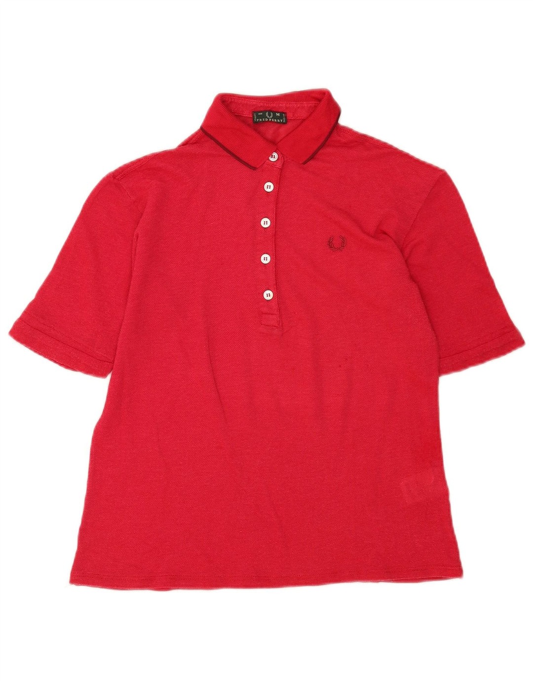 Damska koszulka polo Fred Perry UK 14, średnia czerwona wiskoza
