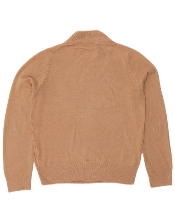 Marks & Spencer Damski sweter z golfem UK 8 Small Beżowy Akryl