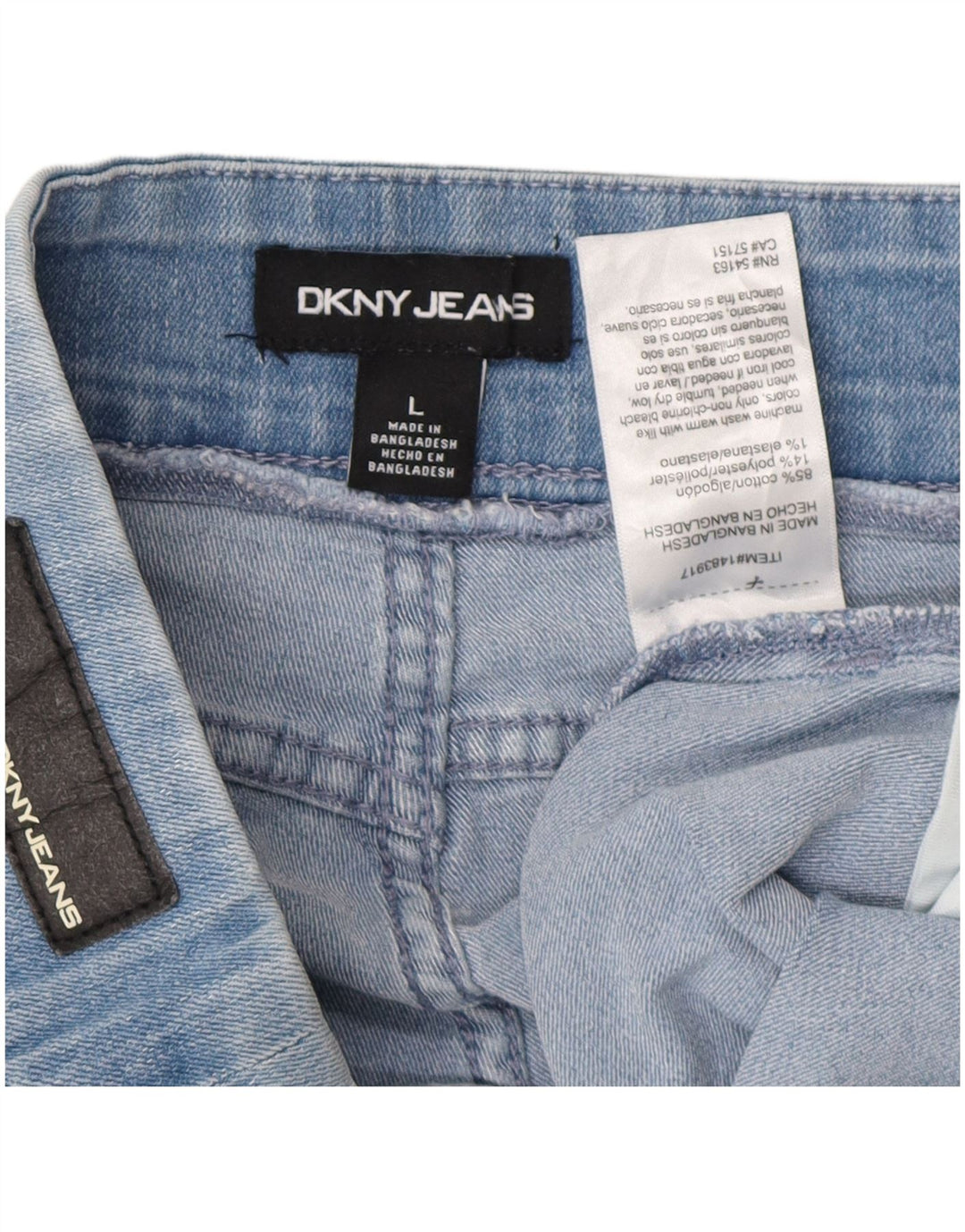 Damskie spodenki jeansowe DKNY, duże, W34, niebieska bawełna
