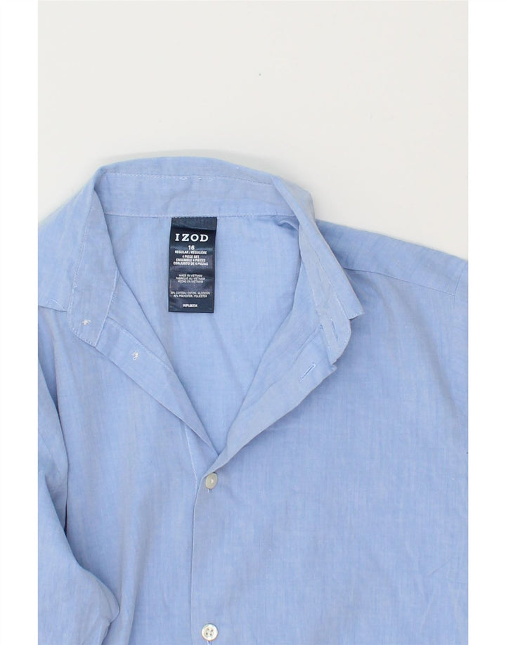 IZOD Boys Shirt 15-16 Years Blue Cotton Vintage Izod and Second-Hand Izod from Messina Hembry 