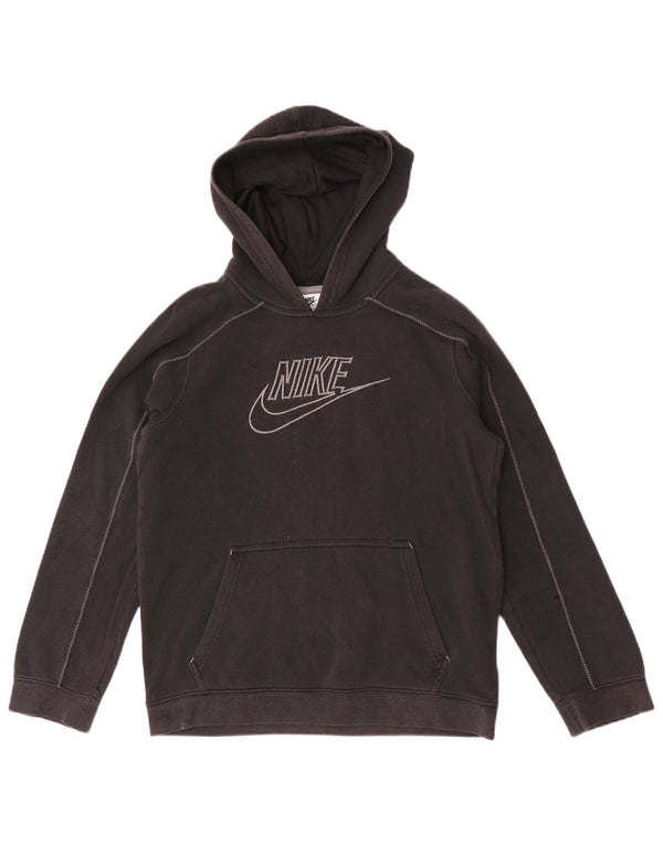 Chłopięcy sweter z kapturem Nike z grafiką 13-14 lat XL, czarny, bawełniany