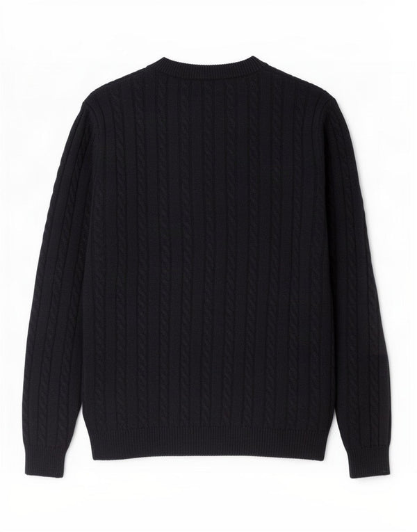 Sun68 Mens Crew Neck Jumper Sweater Medium Navy Blue Wool