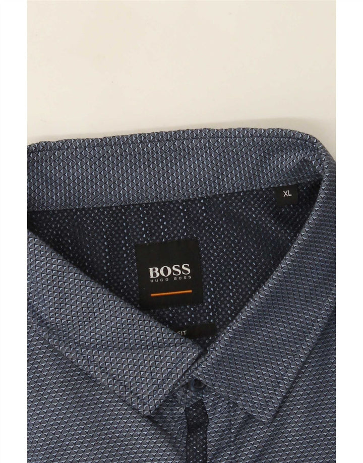 Koszula męska Hugo Boss XL w niebieskie cętki