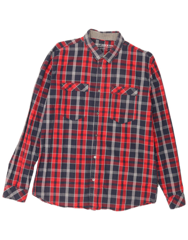 Koszula męska Jack & Jones XL w wielokolorową kratę, bawełniana
