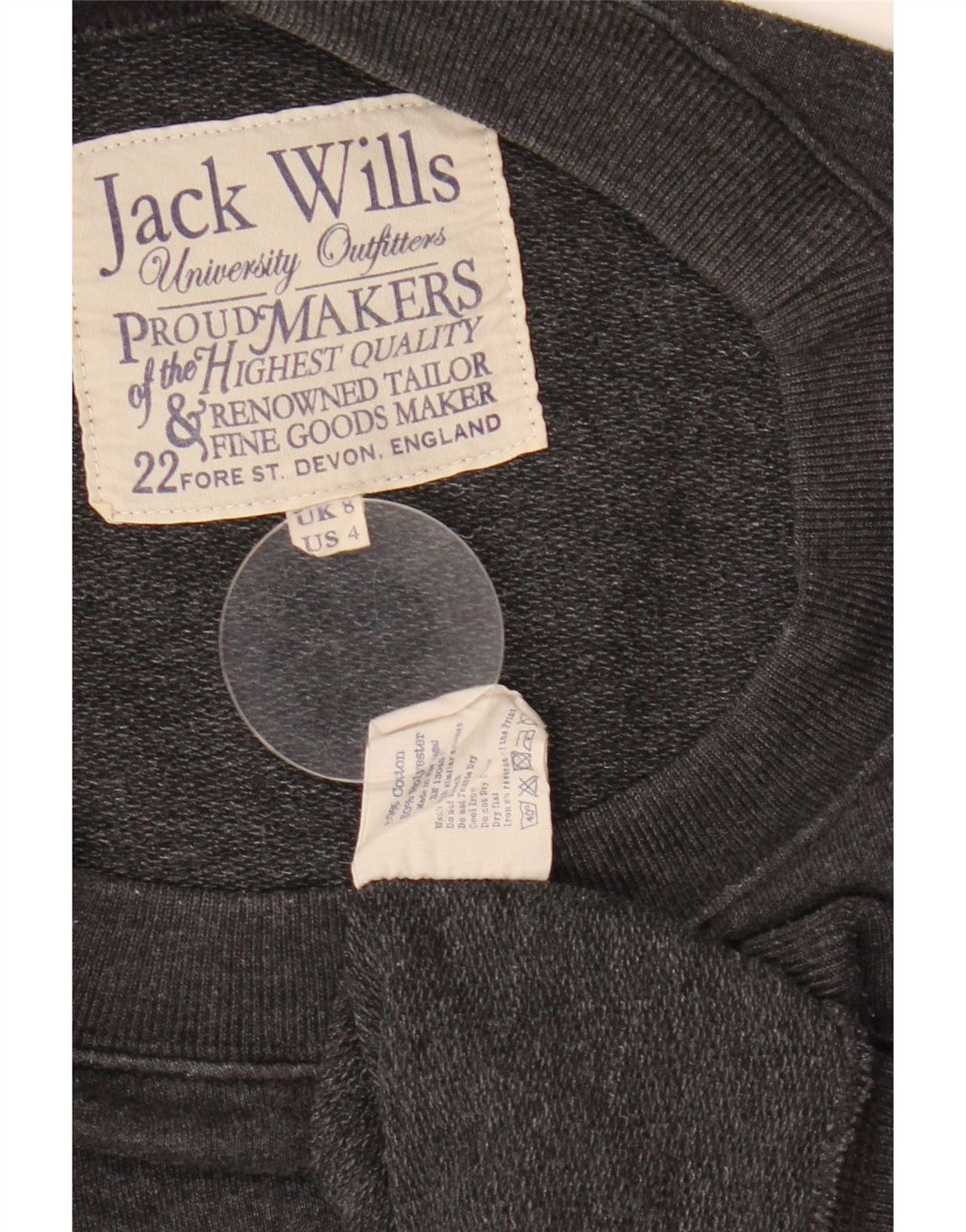 Damski sweter oversize JACK WILLS Graphic UK 8 Small Grey