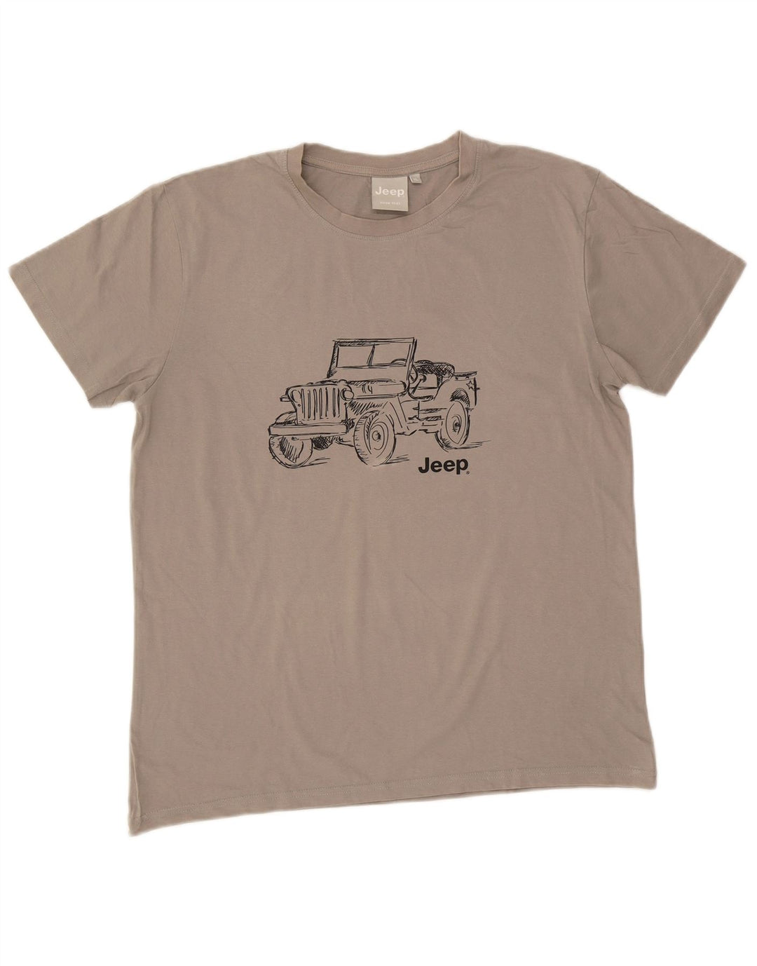 Męski T-shirt z grafiką Jeep XL, szary