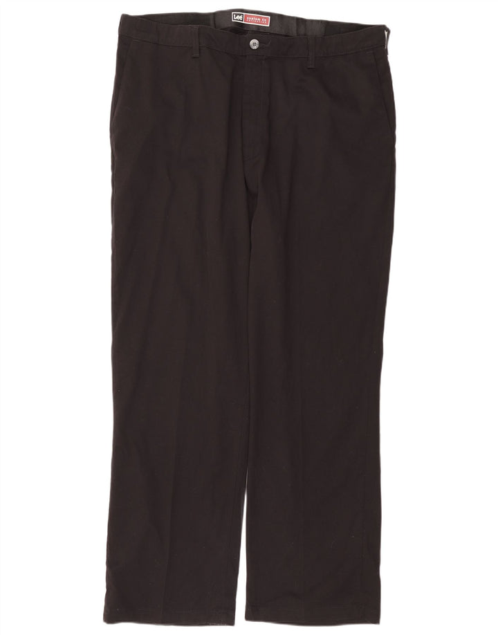 Męskie proste spodnie chino LEE W40 L32, czarne, bawełniane