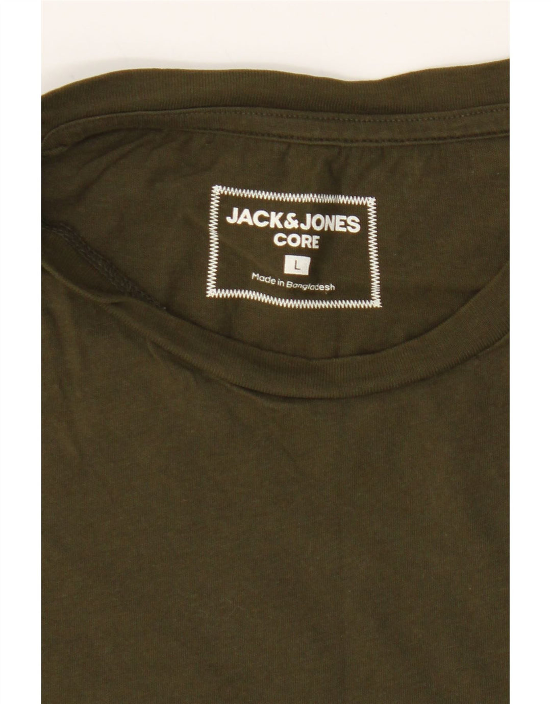 JACK & JONES Mens T-Shirt Top Large Khaki Cotton Vintage Jack & Jones and Second-Hand Jack & Jones from Messina Hembry 