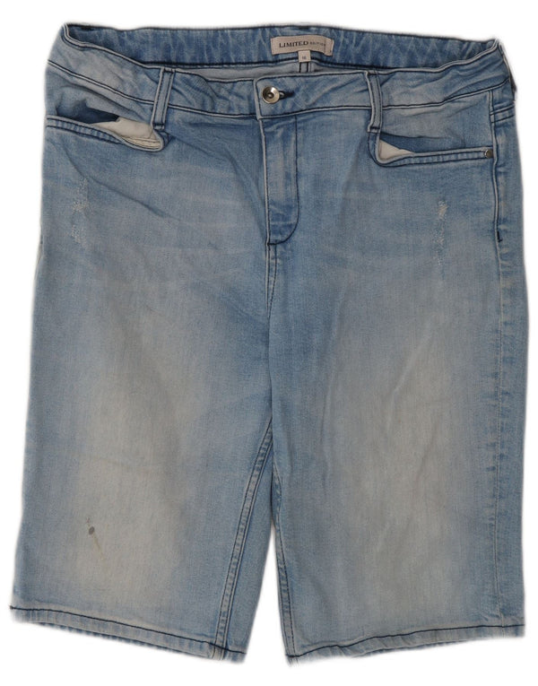 Marks & Spencer Damskie Bermudy Denim Spodenki UK 16 Duże W32 Niebieskie Bawełniane